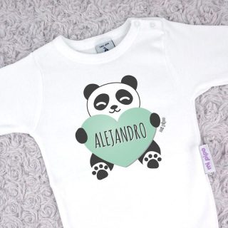 Body Personalizado Bebé Panda Corazón Mi Pipo