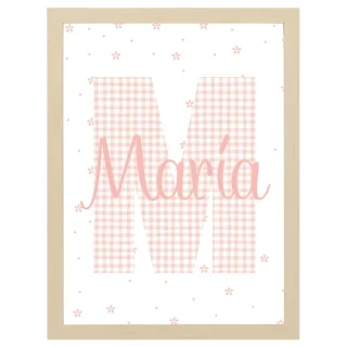 Cuadro Infantil Decorativo nombre florecitas