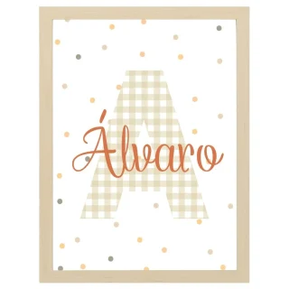 Cuadro Infantil Decorativo nombre Vichy