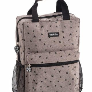 Bolso Mochila Carro Maternidad Lino Estrellas Pirulos