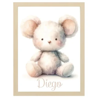 Cuadro Infantil Decorativo Ratoncito Peluche