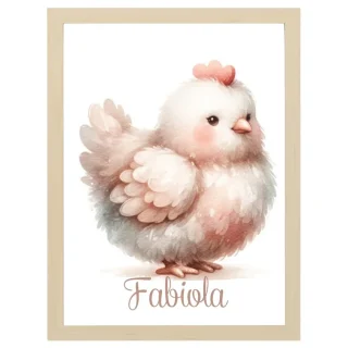 Cuadro Infantil Decorativo Gallinita