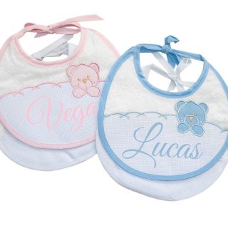 Baberos Bebe Personalizados Pack x2 ud. Nanetes