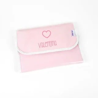 Portadocumentos Bebé Personalizado Mi Pipo Charol Corazón