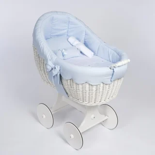 Moises De Mimbre Dulce Celeste Abc Baby