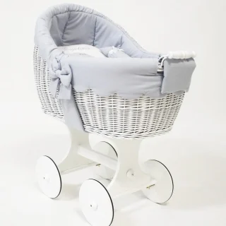 Moisés de Mimbre Bebé ABC Baby Dulce Gris