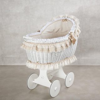 Moisés Bebé Mimbre ABC Baby Barroca Beige