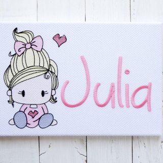 Cuadro Bebé Personalizado Nanetes Lienzo Niña