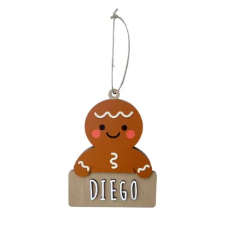 Adorno Navidad Personalizado Galleta Jengibre