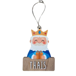 Adorno Navidad Personalizado Madera Melchor