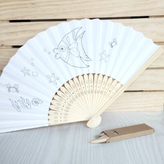 Abanico infantil para pintar