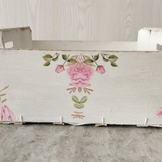 Caja madera decorada vintage