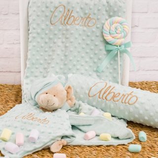 Manta y Doudou y Caramelo 3 piezas Nanetes