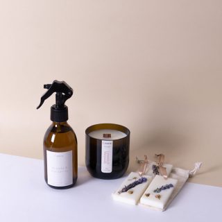 Pack Lavanda & Manzanilla | Ambientador + Vela + Ambientador de Armario | Dos tamaños