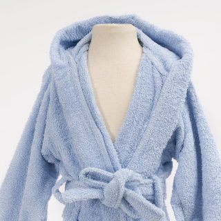 Albornoz algodón Trobador celeste