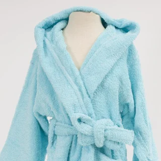 Albornoz algodón Trobador aguamarina