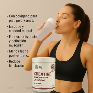 Creatina Monohidratada para Mujer - Old School Labs®