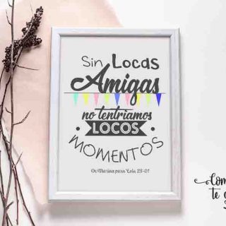 Lamina + Marco «Locas Amigas»