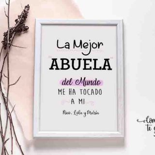 Lamina + Marco «La Mejor Abuela»