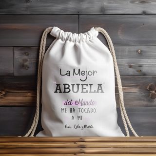 Mochila Cuerdas «La Mejor Abuela»
