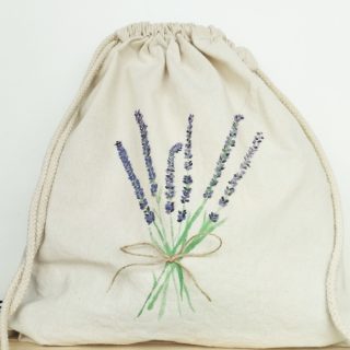 Mochila algodón pintada a mano