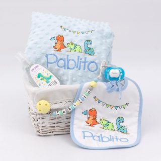 Regalo Recien Nacido Dino Friends Cesta Nanetes