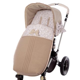 Saco Silla Invierno Punto Tricot Camel Bebiti Nanetes