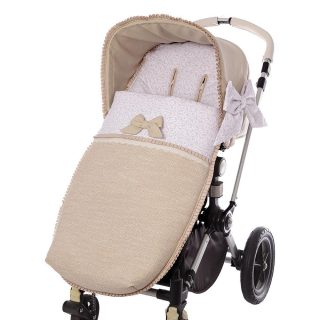 Saco Silla Invierno Paño Espiguilla Camel Bebiti Nanetes