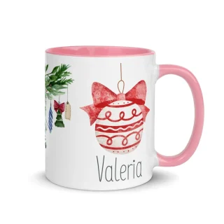 Taza Navidad Personalizada Bola Guirnalda Nanetes