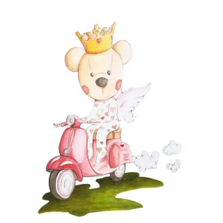 Vinilo Infantil Cloe Vespa Sueños de Cigüeña