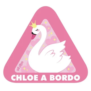 Pegatina Bebé a Bordo Personalizada Mi Pipo Cisne