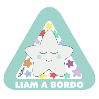 Pegatina Bebé a Bordo Personalizada Mi Pipo Estrella