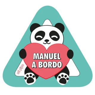 Pegatina Bebé a Bordo Personalizada Mi Pipo Panda