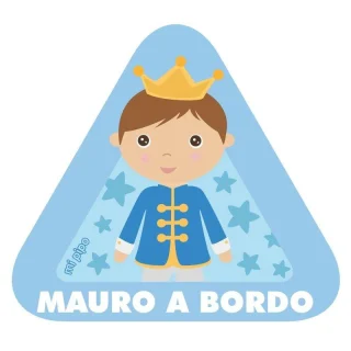 Bebé a Bordo principe personalizada Mi Pipo