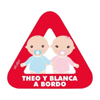 Pegatina Bebé a Bordo Personalizada Mi Pipo Bebé Niño-Bebé Niña