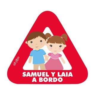 Pegatina Bebé a Bordo Personalizada Mi Pipo Niño-Niña