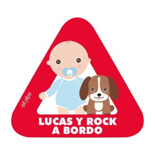 Pegatina Bebé a Bordo Personalizada Mi Pipo Bebé-Perro