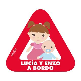 Pegatina Bebé a Bordo Personalizada Mi Pipo Niña-Bebé niño