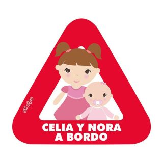 Pegatina Bebé a Bordo Personalizada Mi Pipo Niña-Bebé niña