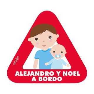 Pegatina Bebé a Bordo Personalizada Mi Pipo Niño-Bebé niño