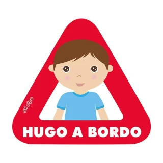 Pegatina Bebé a Bordo Personalizada Mi Pipo Niño