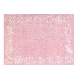 Alfombra Niñas Lavable Aratextil Prado Rosa