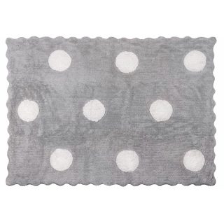 Alfombra Lavable Topos Gris Aratextil