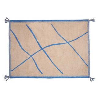 Alfombra Lavable Kenitra azul Aratextil