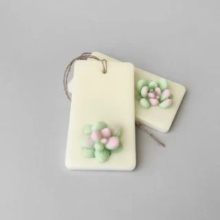 Ambientador sólido decorativo con suculenta