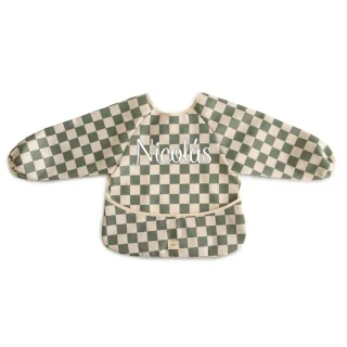 Babero con mangas Cuadritos