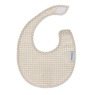 Babero Recien Nacido Vichy Beige Cambrass