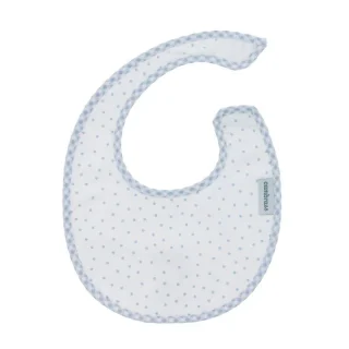 Babero Recien Nacido Topitos Celeste Cambrass