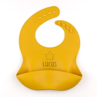 Babero Silicona Personalizado estrella Mi Pipo
