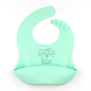 Babero Silicona Personalizado Globo